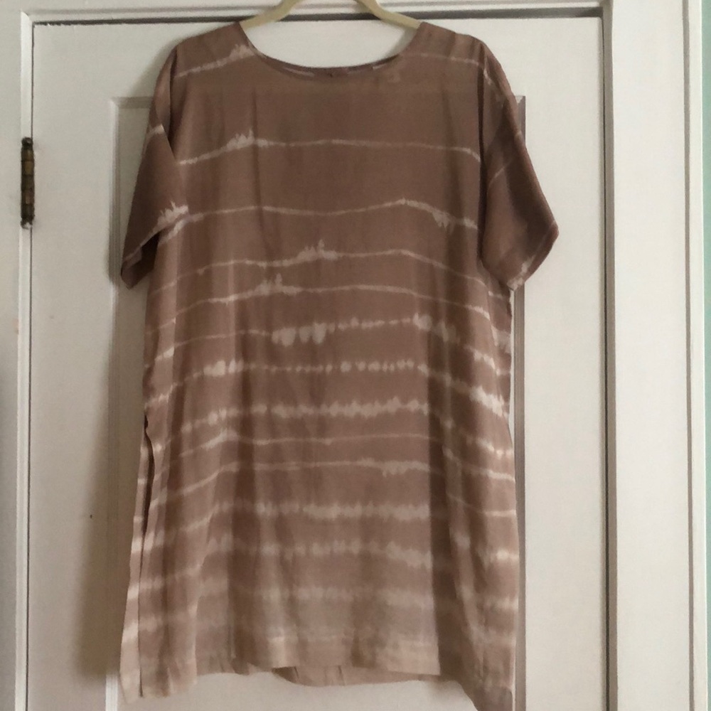 J Jill taupe Tunic oversized